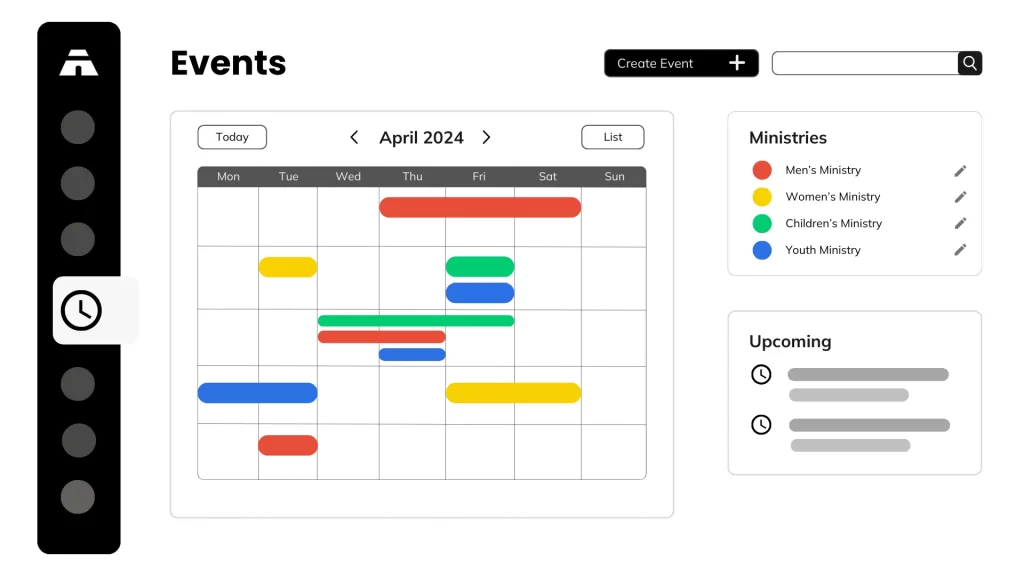 Tabernacle Church Management Software - Events Management