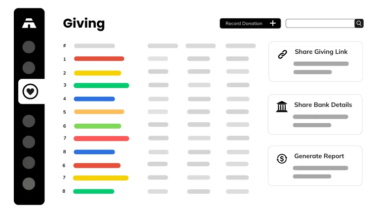 Tabernacle Church Management Software - Giving Management